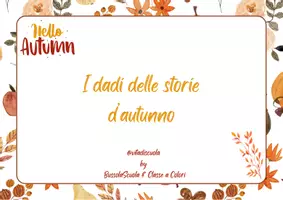 anteprima - Programmi scolastici / Materiali per docenti - Percorso di scrittura. I dadi delle storie d'autunno - Pagina di copertina