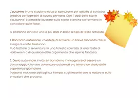 anteprima - Programmi scolastici / Materiali per docenti - Percorso di scrittura. I dadi delle storie d'autunno - Pagina 1