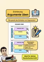 Vorschau - Arbeitsblätter - DEUTSCH. Argumente üben! - Arbeitsblatt zur Erörterung - Deckblatt
