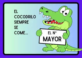 Vista previa - Decoración del aula - EL COCODRILO SIEMPRE SE COME EL NÚMERO MAYOR. - página 3