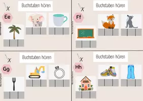 Vorschau - Aufgabenkarten - Freiarbeitskartei - Buchstaben positionieren - Deutsch - Klasse 1 - Seite 3