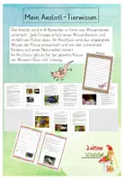 Vorschau - Arbeitsblätter - Mein Tierwissen - Rund um den Axolotl - Deckblatt