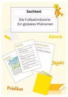 Vorschau - Arbeitsblätter - Sachtext: Die Fußballindustrie: Ein globales Phänomen - Deckblatt