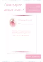Vorschau - Arbeitsblätter - Briefpapier Vorlage - Einladung - Schmuckblätter - Schreibanlass - Motiv: Engel - Deckblatt