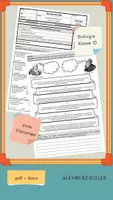 Vorschau - Arbeitsblätter - Kurzkontrolle Lamarck/Darwin (2 Varianten) - Deckblatt