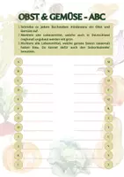 Vorschau - Arbeitsblätter - Obst- und Gemüse-ABC / regionale und saisonale Lebensmittel - Deckblatt