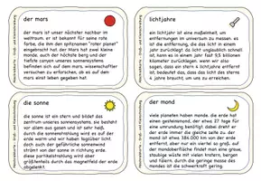 Vorschau - Aufgabenkarten - Abschreibkarten Universum (4 verschiedene Aufträge) - Deckblatt
