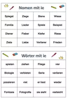 Vorschau - Spiele - Bingo: Rechtschreibung – Wörter mit ie - Deckblatt