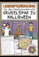 Vorschau - Stundenentwürfe - Gruselspaß zu Halloween - Lesespaziergang (5-fach differenziert) - Deckblatt