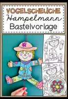 Vorschau - Mal- und Bastelvorlagen - Vogelscheuche - Hampelmann - Bastelvorlage - Deckblatt