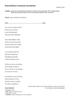 Vorschau - Merkblätter - Deutsch-Klausur (Klasse 10-12) zur Liebeslyrik: Interpretation von Eichendorffs Gedicht "Neue Liebe" (1837) - Deckblatt