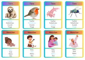 Vorschau - Spiele - Nomen Quartett mit konkreten und abstrakten Nomen - Seite 1