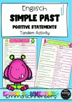 Vorschau - Arbeitsblätter - Simple Past - positive statements - Tandem Activity - Deckblatt