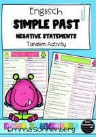 Vorschau - Arbeitsblätter - Simple Past - negative statements - Tandem Activity - Deckblatt