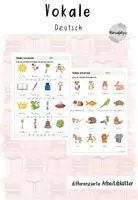 Vorschau - Arbeitsblätter - Arbeitsblätter "Vokale einsetzen" (differenziert) - Deckblatt