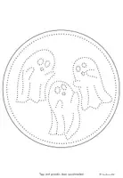 Vorschau - Mal- und Bastelvorlagen - Mandalas Halloween zum Prickeln - Seite 1