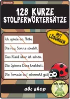Vorschau - Arbeitsblätter - 128 kurze Stolperwörtersätze mit Lösungen (für den Anfangsunterricht) - Deckblatt