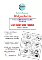 Vorschau - Unterrichtsreihen - Bildgeschichte 1: Vater und Sohn–Der Brief der Fische (einfach -schwer) - Deckblatt