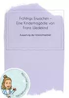 Vorschau - Arbeitsblätter - Frühlings Erwachen I Auswertung I Unterrichtseinheit - Deckblatt
