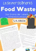Vorschau - Arbeitsblätter - Leseverstehen - Food Waste, das Drama der Lebensmittelverschwendung - Deckblatt