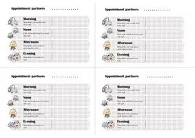 Vorschau - Mal- und Bastelvorlagen - Kooperatives Lernen: Verabredungskalender: Deutsch + Englisch - Seite 1