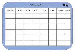 Vorschau - Arbeitsblätter - Spiel Kettenaufgaben rechnen (Klasse 3-4) - Seite 3