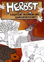 Vorschau - Mal- und Bastelvorlagen - Herbst - Kreative Ausmalbilder - Handgezeichnet - Deckblatt