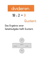 Vorschau - Poster - multiplizieren und dividieren Poster / Plakat / Merkzettel - Seite 1