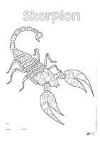 Vorschau - Mal- und Bastelvorlagen - SKORPION Ausmalbild | 2 Versionen Mandala *BE* - Seite 2