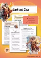 Vorschau - Arbeitsblätter - Lesetraining Sachtexte: Zeus - Deckblatt