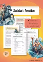 Vorschau - Arbeitsblätter - Lesetraining Sachtexte: Poseidon - Deckblatt