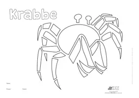Vorschau - Mal- und Bastelvorlagen - Krabbe Ausmalbild | 2 Versionen Mandala *BE* - Seite 1