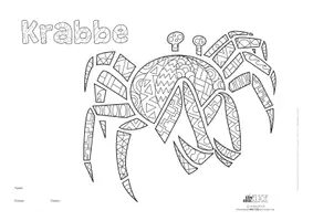 Vorschau - Mal- und Bastelvorlagen - Krabbe Ausmalbild | 2 Versionen Mandala *BE* - Seite 2