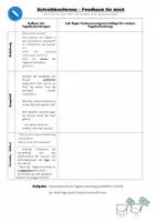 Vorschau - Arbeitsblätter - Schreibkonferenz Tagebucheintrag / Feedbackmethode - Seite 1