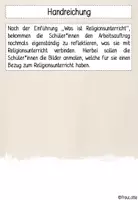 Vorschau - Arbeitsblätter - Was ist Religionsunterricht - Anfangsunterricht Religion - Seite 1