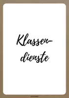 Vorschau - Poster - Klassendienste - Deckblatt