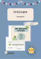 Vorschau - Stationenlernen - Übungsheft Zeitformen (Präsens, Präteritum, Perfekt, Futur) #glückskekse25 - Seite 1
