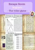 Vorschau - Arbeitsblätter - Escape Room game Englisch: "the video game" - für Präsenzunterricht, inkl. ABs (editierbar) - Deckblatt