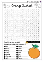 Vorschau - Arbeitsblätter - Orange Suchsel - Buchstabengitter - Seite 1
