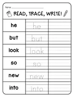 Vorschau - Arbeitsblätter - 120 SIGHT WORDS - Lesen, Nachzeichnen, Schreiben - Seite 1