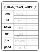 Vorschau - Arbeitsblätter - 120 SIGHT WORDS - Lesen, Nachzeichnen, Schreiben - Seite 2