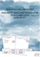 Vorschau - Arbeitsblätter - Geheft Zeichenschritte Durchbruch_Skizzieren flache Werkstücke - Deckblatt
