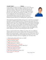 Vorschau - Text - Lionel Messi Biography in English (Englisch / Text / Fußball) - Seite 1