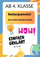 Vorschau - Arbeitsblätter - Solarpanels - easy erklärt (bebildert)! - Deckblatt