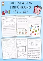 Vorschau - Arbeitsblätter - Buchstaben Ei, ei - Buchstabeneinführung, Zwielaut - Deckblatt