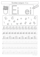 Vorschau - Arbeitsblätter - Buchstaben Ei, ei - Buchstabeneinführung, Zwielaut - Seite 2