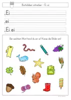 Vorschau - Arbeitsblätter - Buchstaben Ei, ei - Buchstabeneinführung, Zwielaut - Seite 3