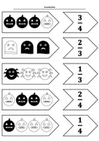 Vorschau - Arbeitsblätter - Legekarten - Gruselbrüche (Halloween) - Seite 1