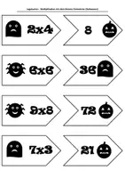 Vorschau - Arbeitsblätter - Legekarten - Multiplikation mit dem kleinen Einmaleins (Halloween) - Seite 2