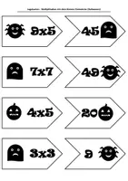 Vorschau - Arbeitsblätter - Legekarten - Multiplikation mit dem kleinen Einmaleins (Halloween) - Seite 3